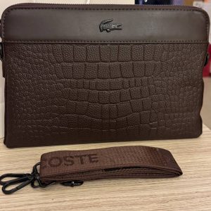 Lacoste Men's Croc-Effect Crossbody & Clutch Bag
