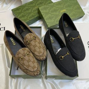 Gucci Jordaan GG Canvas Loafers