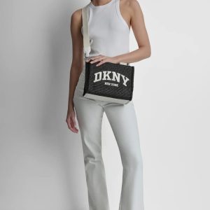 DKNY Black & Beige New York Tote Ba