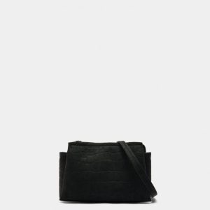 Original Parfois Suede & Croc Crossbody Bag