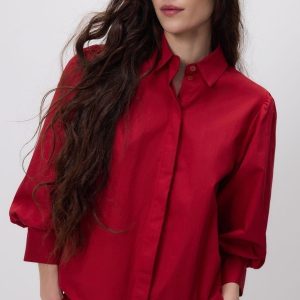 Reserved Puff-Sleeve Collared Shirt