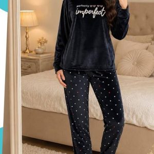 Magic Queen " Pajama Set Black