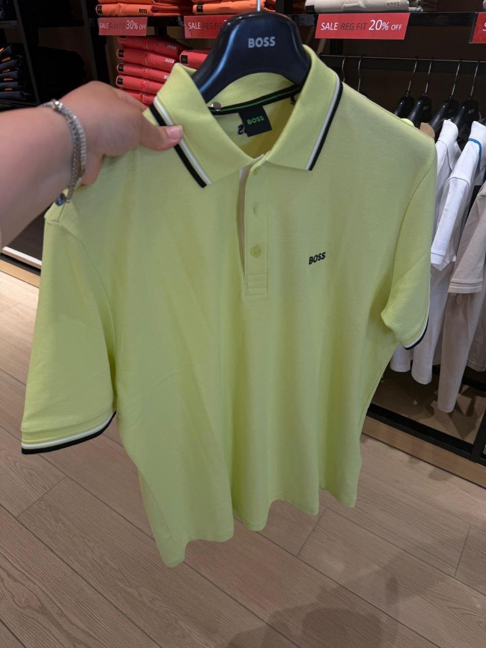 HUGO BOSS Tipped Cuff & Collar Polo Shirt