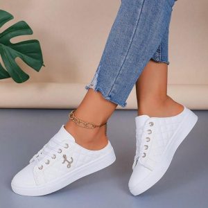 Quilted Slip-On Mule Sneakers
