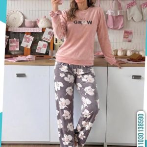 Magic Queen Floral Plush Pajamas
