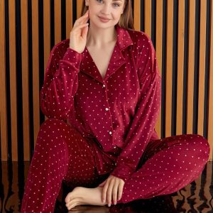 Cozy Dot Plush Lounge Set