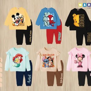 Kids Cartoon Fleece Tracksuit