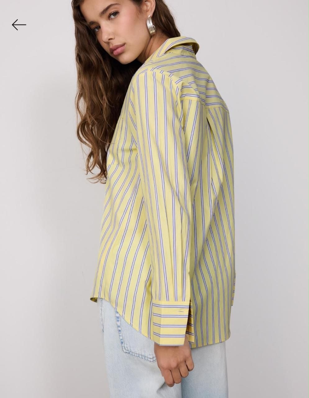 Pastel Striped Poplin Button-Down Shirt – Yellow & Lavender - Image 3