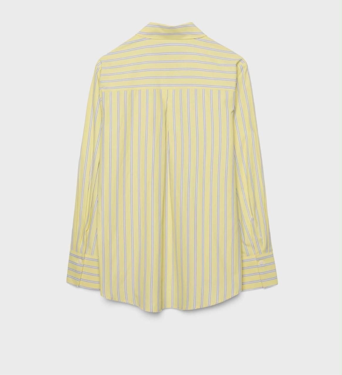 Pastel Striped Poplin Button-Down Shirt – Yellow & Lavender - Image 5