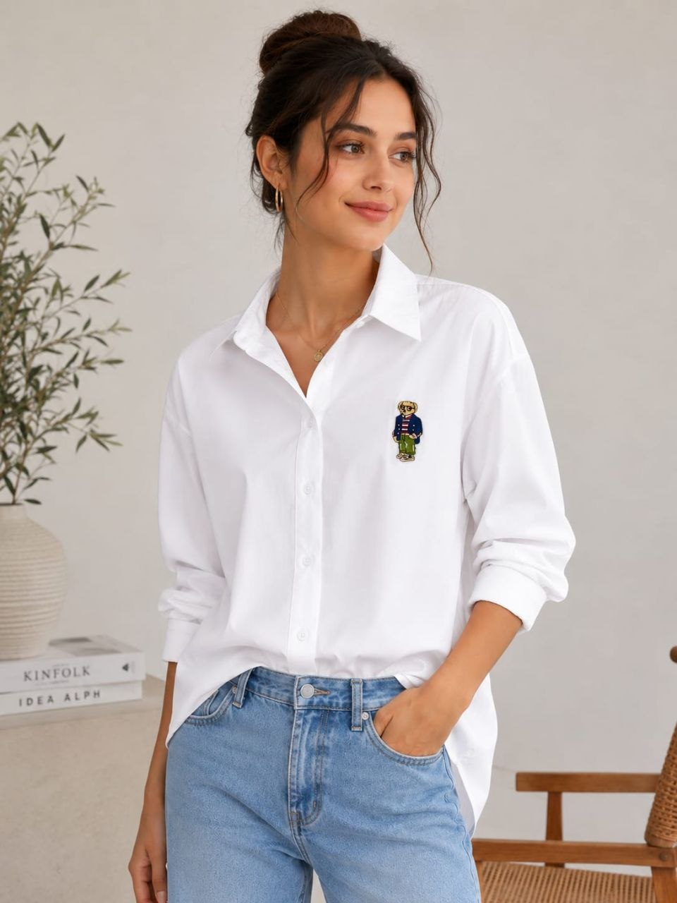 Local Brand White cotton Shirt
