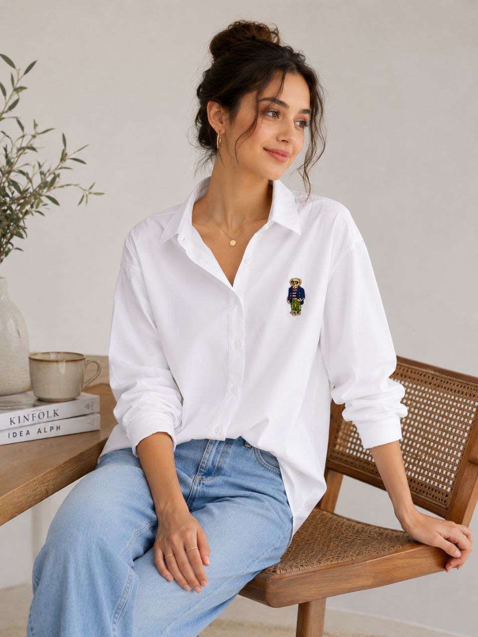 Local Brand White cotton Shirt - Image 2