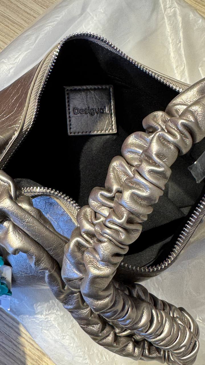 Desigual Metallic Hobo Bag - Image 3