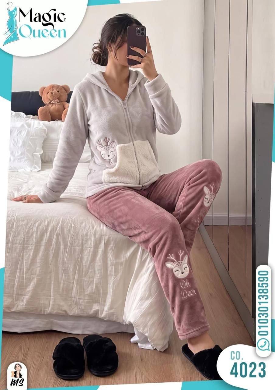 Magic Queen "Oh Deer" Hoodie Pajamas