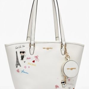 Karl Lagerfeld Paris Nouveau Tote Bag with Pouch Charm
