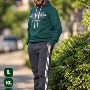 men's casual winter tracksuit (two-piece set)