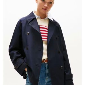 Water Repellent Short Trench Coat