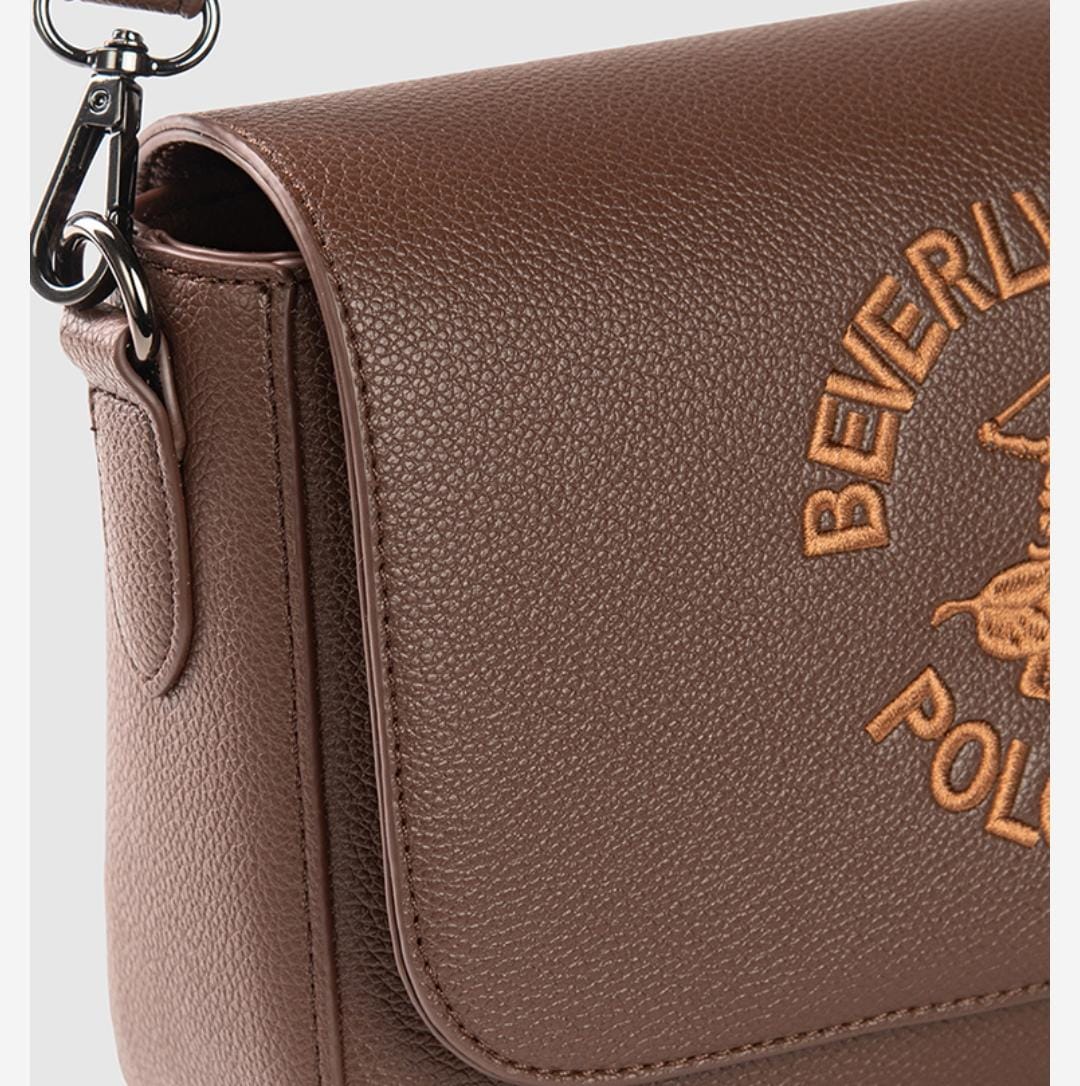 Beverly Hills Polo Club Logo Embroidered Flap Crossbody Bag - Image 3