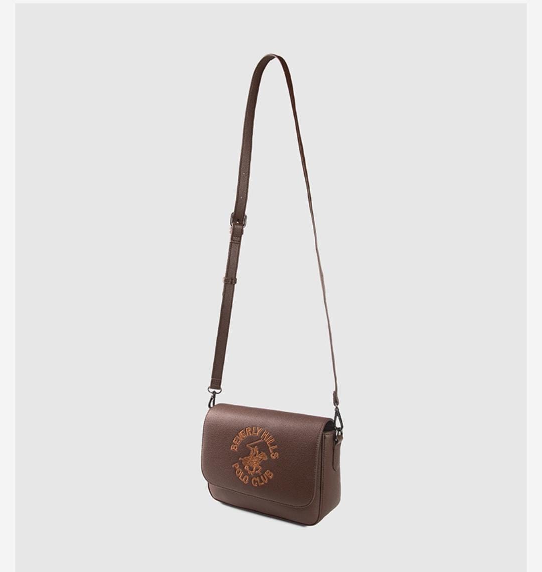 Beverly Hills Polo Club Logo Embroidered Flap Crossbody Bag - Image 4