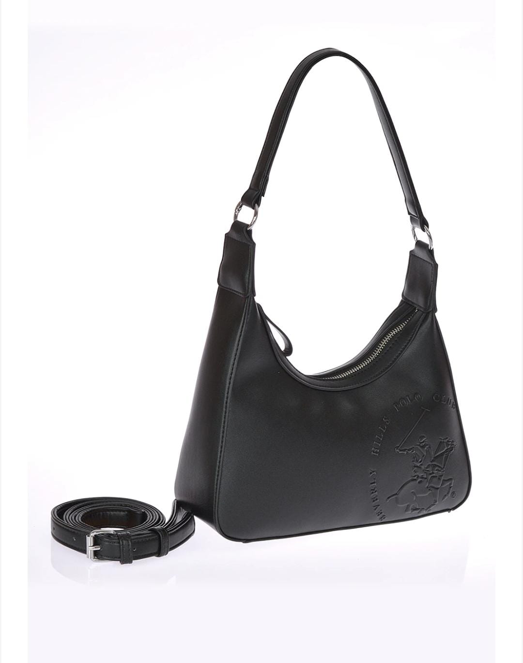Beverly Hills Polo Club, Geanta de piele ecologica, Negru - Image 3