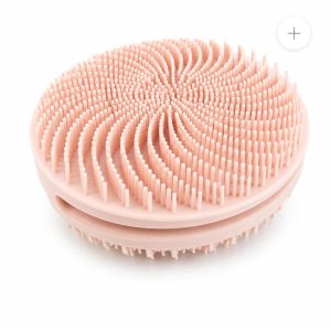 Pink Blush Round Silicone Exfoliating Body Scrubber
