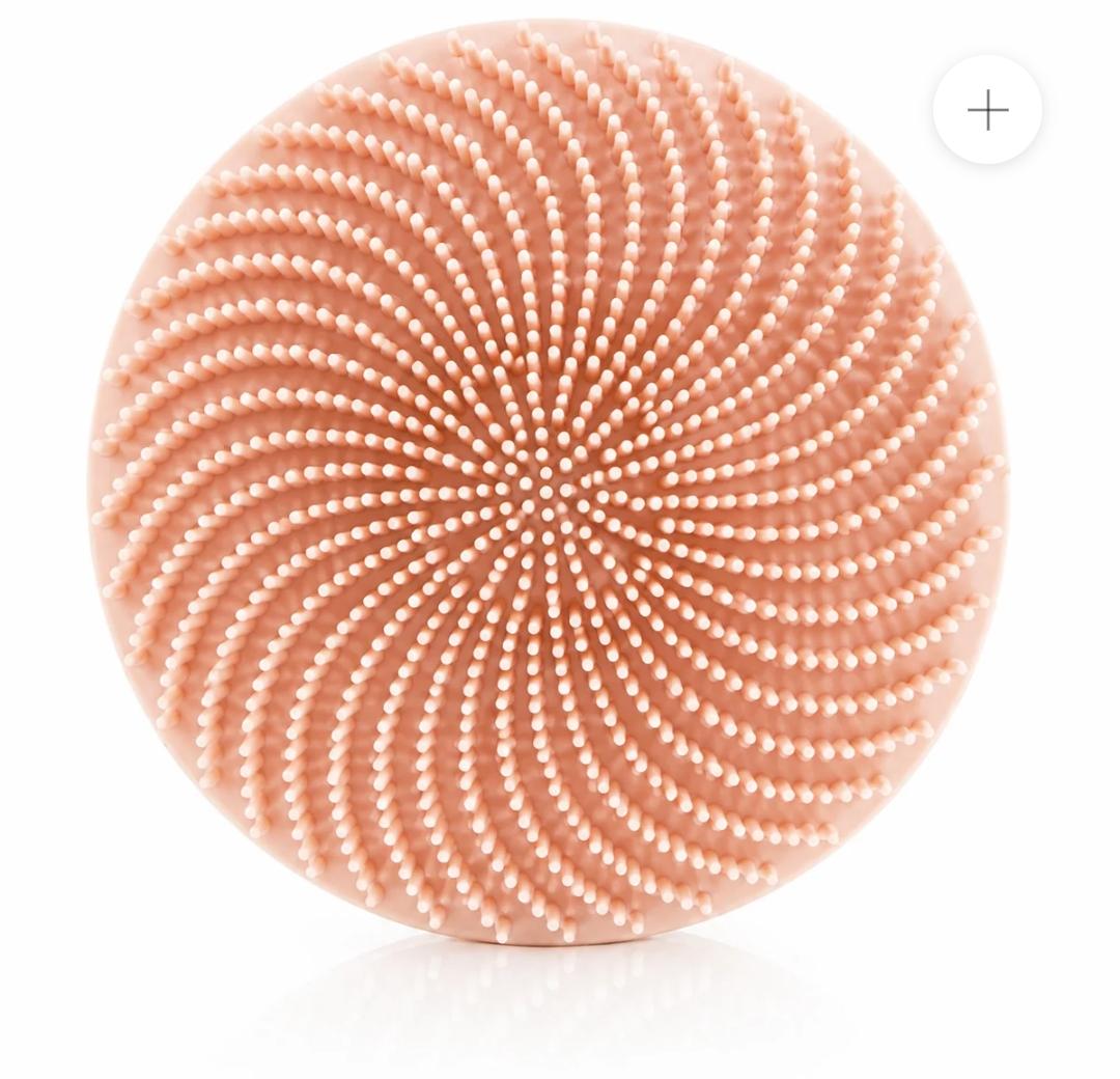 Pink Blush Round Silicone Exfoliating Body Scrubber - Image 2
