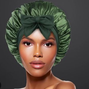 SATIN TIE CAPP- GREEN